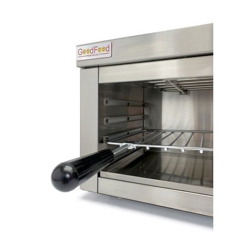Електричний гриль саламандра GoodFood GS400 — професійний настільний гриль 2,0 кВт із нержавіючої сталі для кафе, ресторанів та фастфуду