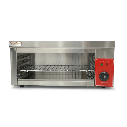 Електричний гриль саламандра GoodFood GS400 — професійний настільний гриль 2,0 кВт із нержавіючої сталі для кафе, ресторанів та фастфуду