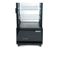 Холодильна вітрина GoodFood RT68L чорна — настільна міні-вітрина для напоїв і десертів з LED-підсвіткою, об’єм 68 л, авторазморожування