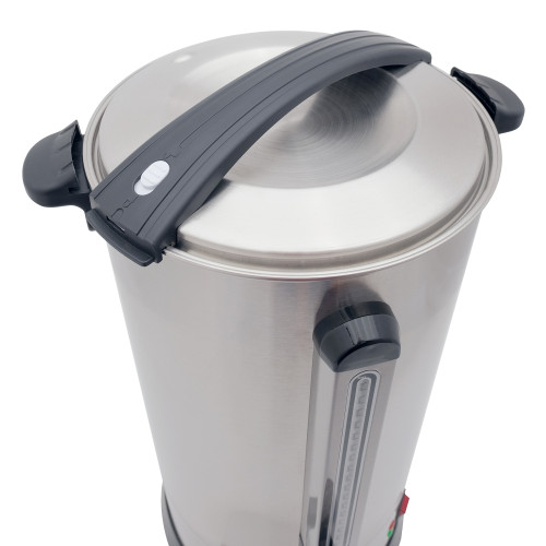 Електричний кип’ятильник GoodFood WB16DW 15 л з подвійною стінкою та термостатом для кафе та їдалень, корпус із нержавної сталі