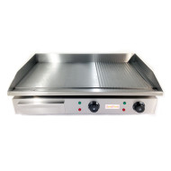 Комбінована електрична жарочна поверхня GoodFood EG73FR 730×400 мм, 2 зони нагріву, нерж. сталь, для кухні та фастфуду