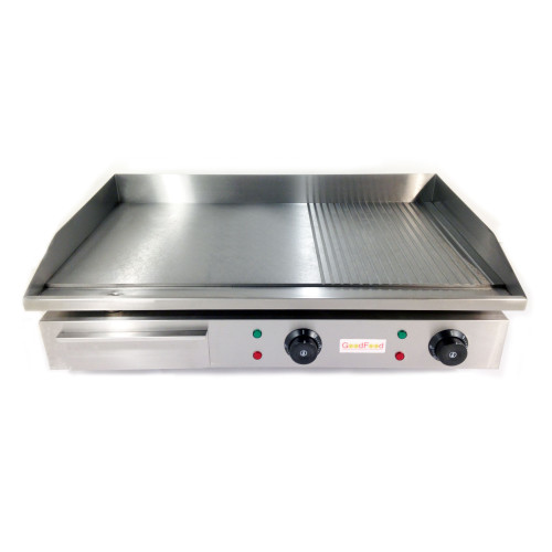 Комбінована електрична жарочна поверхня GoodFood EG73FR 730×400 мм, 2 зони нагріву, нерж. сталь, для кухні та фастфуду