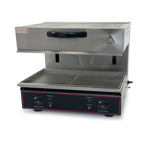 Електричний гриль-саламандра GoodFood GS650L, 4 кВт, 2 зони нагріву, нерж. сталь, 50–300°C — професійний гриль для кухні, кафе та ресторанів