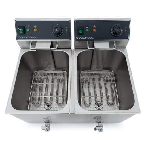 Фритюрница электрическая GoodFood EF88T BLACK с краном