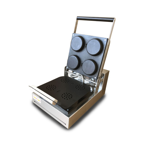 Вафельниця-тарта-летниця GoodFood WB4B — професійна електрична вафельниця для 4 тарталеток 100х25 мм, корпус з нержавіючої сталі, 1,8 кВт