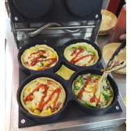 Вафельниця-тарта-летниця GoodFood WB4B — професійна електрична вафельниця для 4 тарталеток 100х25 мм, корпус з нержавіючої сталі, 1,8 кВт