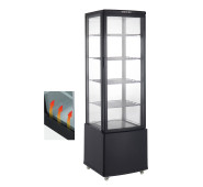 Холодильна вітрина GoodFood RT215L3, 215 л, чорна, з LED-підсвіткою та цифровим керуванням для кондитерських та магазинів