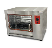 Гриль для кур електричний GoodFood CR266, 12 курей, нержавіюча сталь, вітрина, 4,5 кВт, 220В — професійне обладнання