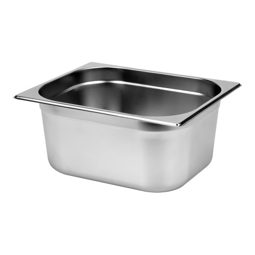 Гастроємкість GoodFood GN 1/4, 150 мм, з нержавіючої сталі для холодильної вітрини VRX 330 — ідеальний контейнер для топінгів і салатів