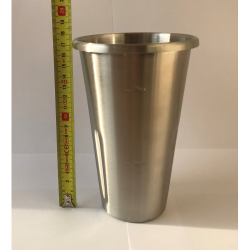 Чаша для міксера молочного GoodFood CUP11A/CUP33/CUP44, 1000 мл — запасна металева чаша для моделей MFD11A, MFFD33, MFD44