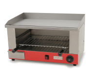 Електричний гриль-саламандра GoodFood GSEG58 з жарильною поверхнею, 2,4 кВт, нерж. сталь, для кафе та ресторанів
