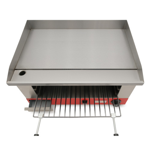 Електричний гриль-саламандра GoodFood GSEG58 з жарильною поверхнею, 2,4 кВт, нерж. сталь, для кафе та ресторанів