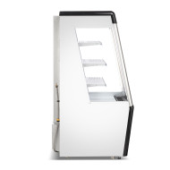 Холодильна вітрина-горка GoodFood RTS390L — 320 л, LED-підсвітка, 3 полиці, нічна штора, чорний корпус, для охолоджених продуктів і напоїв