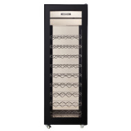 Холодильна вітрина для вина GoodFood RT400L2 — містка винна шафа на 81 пляшку з LED-підсвіткою та цифровим керуванням, 400 л