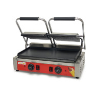 Гриль контактный GoodFood ECG20EA Panini RED — двухпостовый электрический гриль для панини и сэндвичей с пружинной фиксацией и широкой рабочей поверхностью