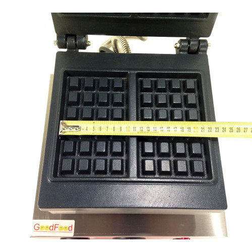 Бельгійська вафельниця GoodFood WB1SA — професійна квадратна електрична вафельниця з таймером та антипригарним покриттям, 2 вафлі 170х105 мм