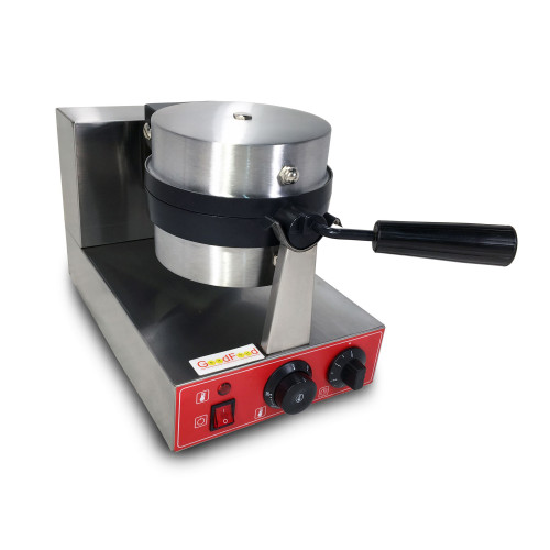 Вафельниця поворотна GoodFood WB1RA — професійне обладнання для об’ємних вафель 175 мм, корпус із нержавної сталі, антипригарна поверхня
