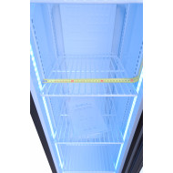 Холодильна шафа для напоїв GoodFood BC160BW2LEDCOL, 135 л, чорно-біла, LED-підсвітка, цифрове керування, замок, динамічне охолодження