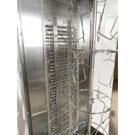 Електричний гриль для курей GoodFood CR206 на 16 шт., 6,7 кВт, корпус із нержавіючої сталі, вітрина, терморегулятор 50–300°C, 380 В