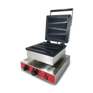 Вафельниця Lolly Waffle GoodFood WB1P (ялинка) — професійне обладнання для випікання об’ємних вафель на паличці у формі ялинки, корпус із нержавної сталі, 4 вафлі 225х60х15 мм