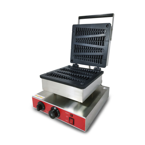 Вафельниця Lolly Waffle GoodFood WB1P (ялинка) — професійне обладнання для випікання об’ємних вафель на паличці у формі ялинки, корпус із нержавної сталі, 4 вафлі 225х60х15 мм