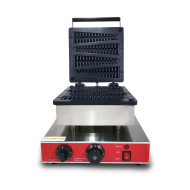 Вафельниця Lolly Waffle GoodFood WB1P (ялинка) — професійне обладнання для випікання об’ємних вафель на паличці у формі ялинки, корпус із нержавної сталі, 4 вафлі 225х60х15 мм