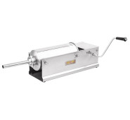 Шприц ковбасний горизонтальний GoodFood SF5H, 5 л, нержавіюча сталь, 4 насадки, ручний, для м’ясопереробки та домашньої ковбаси