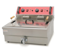 Електрична фритюрниця GoodFood EF30V 30 л — професійна настільна фритюрниця з нержавіючої сталі для кафе, ресторанів та фастфуду