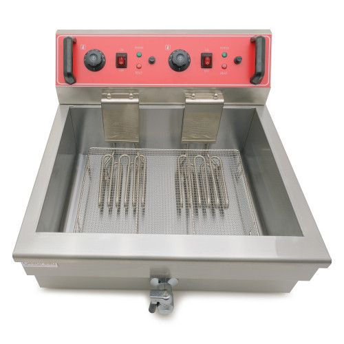 Електрична фритюрниця GoodFood EF30V 30 л — професійна настільна фритюрниця з нержавіючої сталі для кафе, ресторанів та фастфуду
