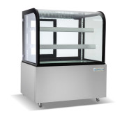 Холодильна вітрина GoodFood FW270R, 270 л, нержавіюча сталь, скляні полиці, LED-підсвітка, динамічне охолодження