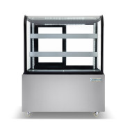 Холодильна вітрина GoodFood FW270R, 270 л, нержавіюча сталь, скляні полиці, LED-підсвітка, динамічне охолодження