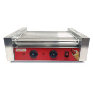 Гриль роликовий GoodFood HDRG9 RED — 9 роликів з нержавіючої сталі, 1,8 кВт, для сосисок і хот-догів, професійне обладнання для фастфуду