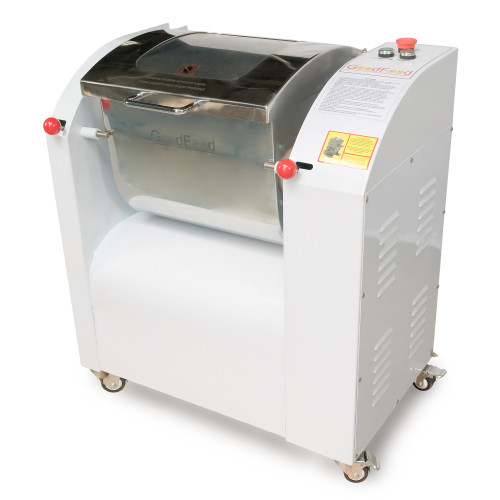 Горизонтальний тістоміс GoodFood SM25JBEST — 52 л, завантаження 25 кг, нержавіюча сталь, реверс, 220В, для пекарень та ресторанів