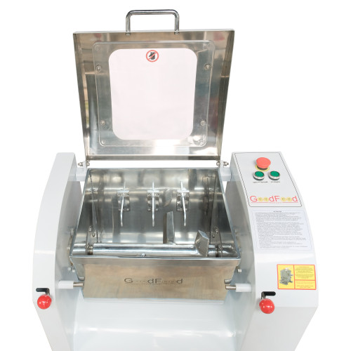 Горизонтальний тістоміс GoodFood SM25JBEST — 52 л, завантаження 25 кг, нержавіюча сталь, реверс, 220В, для пекарень та ресторанів