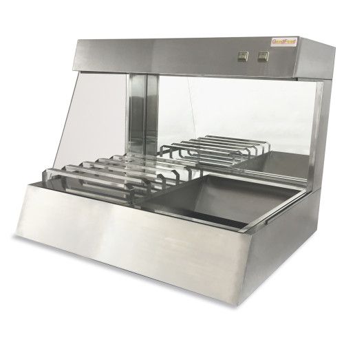 Апарат для підігріву чіпсів GoodFood CW80S — професійне обладнання для зберігання та подачі картоплі фрі й снеків, теплова вітрина 800 мм