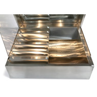 Апарат для підігріву чіпсів GoodFood CW80S — професійне обладнання для зберігання та подачі картоплі фрі й снеків, теплова вітрина 800 мм