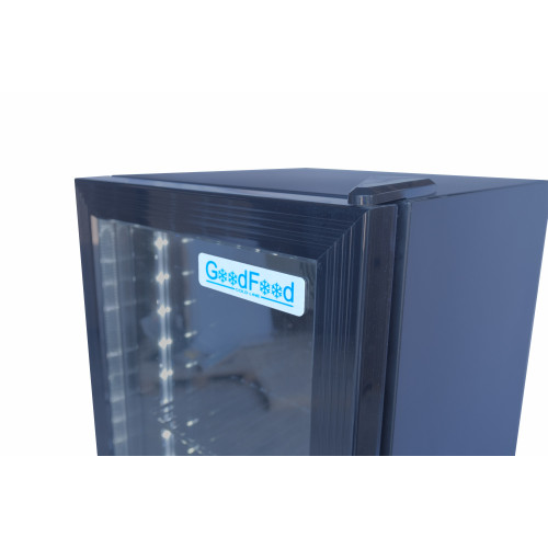 Холодильна шафа для напоїв GoodFood BC160NBB2LED, 135 л, чорна, з LED-підсвіткою та цифровим керуванням