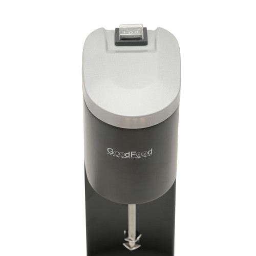 Молочний міксер GoodFood MFD44 BLACK, 1 л, 400 Вт, 2 швидкості, алюмінієвий корпус, чаша з нержавійки — професійне обладнання для кафе та барів