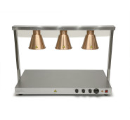 Апарат для підігріву страв GoodFood FW3 — професійна теплова вітрина з нержавіючої сталі з інфрачервоними лампами та термостатом 30–80°C