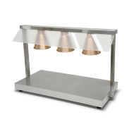 Апарат для підігріву страв GoodFood FW3 — професійна теплова вітрина з нержавіючої сталі з інфрачервоними лампами та термостатом 30–80°C