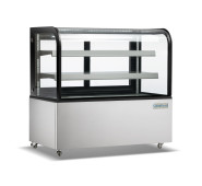 Холодильна вітрина GoodFood FW370R, 370 л, скляні полиці, LED-підсвітка, нержавіюча сталь, динамічне охолодження, розсувні двері