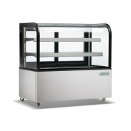 Холодильна вітрина GoodFood FW370R, 370 л, скляні полиці, LED-підсвітка, нержавіюча сталь, динамічне охолодження, розсувні двері