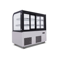 Холодильна вітрина GoodFood FW370R, 370 л, скляні полиці, LED-підсвітка, нержавіюча сталь, динамічне охолодження, розсувні двері