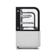 Холодильна вітрина GoodFood FW370R, 370 л, скляні полиці, LED-підсвітка, нержавіюча сталь, динамічне охолодження, розсувні двері