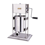 Шприц ковбасний вертикальний GoodFood SF10VS, 10 л, нерж. сталь, 4 насадки, 2 швидкості, ручний професійний для м’ясопереробки