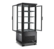 Холодильна вітрина GoodFood RT78LR2, 78 л, чорна, LED-підсвітка, двостороннє відкривання, авторазморожування, цифрове керування