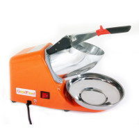 Електричний льододробар GoodFood SLASH ICE100 — професійне обладнання для барів і кафе, 50–65 кг/год, корпус із пластику, оранжевий