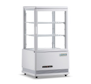 Холодильна вітрина GoodFood RT58L біла, 58 л, LED-підсвітка, цифрове керування, динамічне охолодження, авторазморожування, для напоїв та десертів