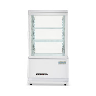 Холодильная витрина GoodFood RT58L белая, 58 л, LED-подсветка, цифровое управление, динамическое охлаждение, автооттаивание, для напитков и десертов