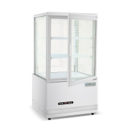 Холодильная витрина GoodFood RT58L белая, 58 л, LED-подсветка, цифровое управление, динамическое охлаждение, автооттаивание, для напитков и десертов